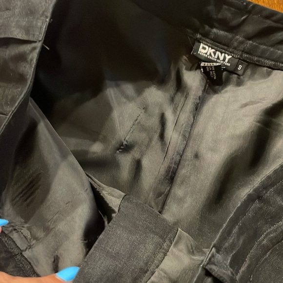 DKNY Lined LINEN wide leg BERMUDA shorts Black size Small - Picture 8 of 12